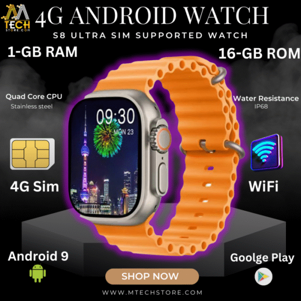 S8 Ultra Max 4G Sim Watch